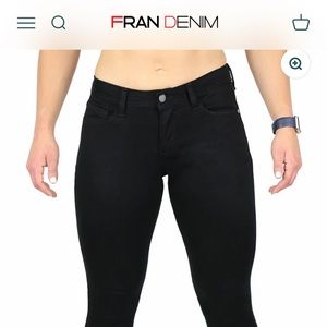 Black mid-rise skinny Jean Fran Denim